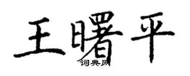 丁謙王曙平楷書個性簽名怎么寫