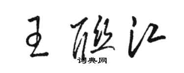 駱恆光王聯江草書個性簽名怎么寫