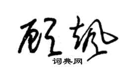 朱錫榮顧颯草書個性簽名怎么寫