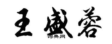 胡問遂王盛蓉行書個性簽名怎么寫
