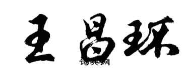 胡問遂王昌環行書個性簽名怎么寫