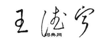 駱恆光王德寧草書個性簽名怎么寫