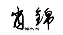 朱錫榮肖錦草書個性簽名怎么寫