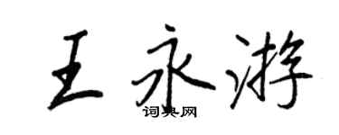 王正良王永遊行書個性簽名怎么寫