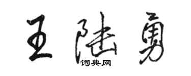 駱恆光王陸勇行書個性簽名怎么寫