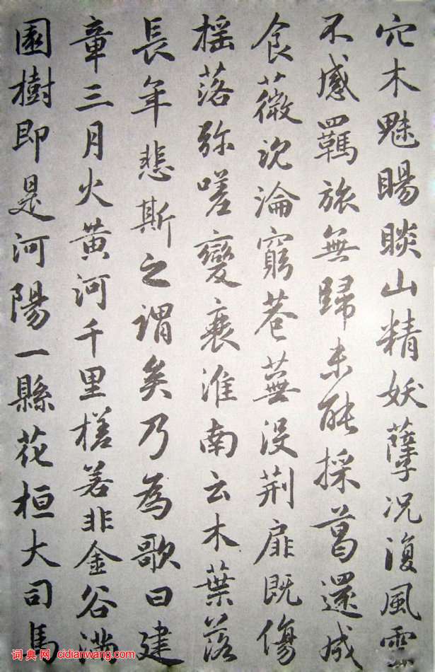 趙孟頫行書臨褚遂良《枯樹賦》