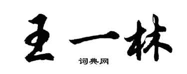 胡問遂王一林行書個性簽名怎么寫