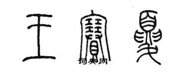 陳墨王賽夏篆書個性簽名怎么寫