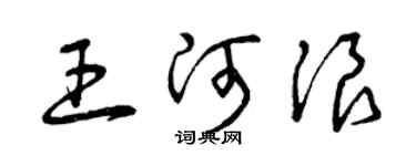 曾慶福王河浪草書個性簽名怎么寫