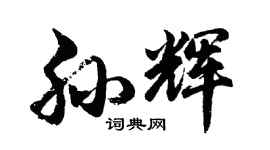 胡問遂孫輝行書個性簽名怎么寫