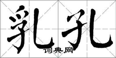 翁闓運乳孔楷書怎么寫