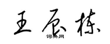 梁錦英王辰棟草書個性簽名怎么寫