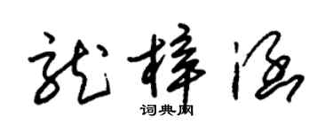 朱錫榮龍梓涵草書個性簽名怎么寫