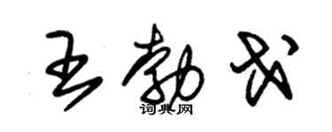 朱錫榮王勃戈草書個性簽名怎么寫