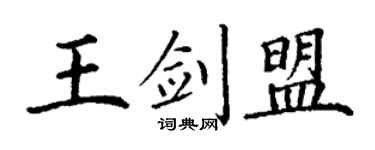 丁謙王劍盟楷書個性簽名怎么寫