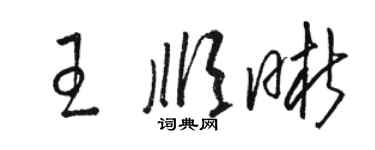 駱恆光王順晰草書個性簽名怎么寫