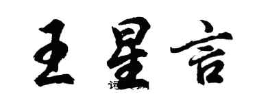 胡問遂王星言行書個性簽名怎么寫