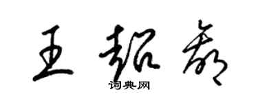 梁錦英王超贏草書個性簽名怎么寫