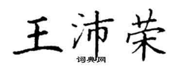 丁謙王沛榮楷書個性簽名怎么寫