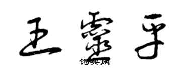 曾慶福王靈平草書個性簽名怎么寫