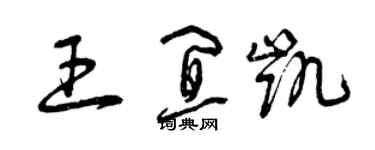 曾慶福王宜凱草書個性簽名怎么寫