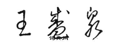 駱恆光王盛泉草書個性簽名怎么寫