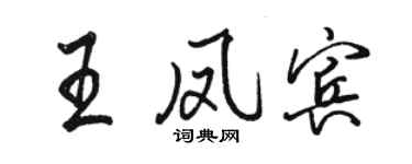 駱恆光王鳳賓行書個性簽名怎么寫