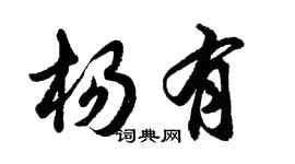 胡問遂楊有行書個性簽名怎么寫
