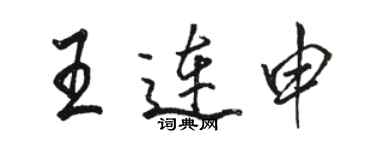 駱恆光王連申行書個性簽名怎么寫