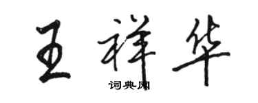 駱恆光王祥華行書個性簽名怎么寫