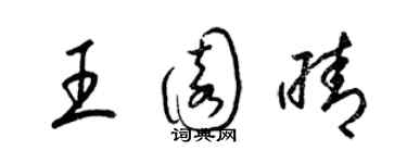 梁錦英王園晴草書個性簽名怎么寫