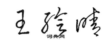 駱恆光王繪晴草書個性簽名怎么寫