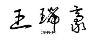 曾慶福王瑞豪草書個性簽名怎么寫