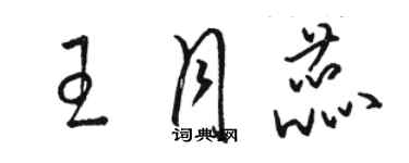 駱恆光王月蕊草書個性簽名怎么寫