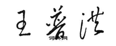 駱恆光王普洪草書個性簽名怎么寫