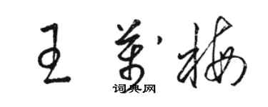 駱恆光王萬梅草書個性簽名怎么寫