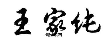 胡問遂王家純行書個性簽名怎么寫