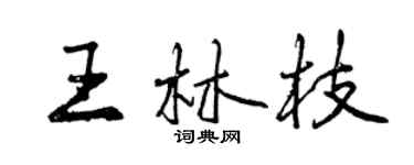 曾慶福王林枝行書個性簽名怎么寫
