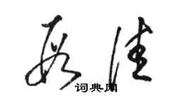 駱恆光段佳草書個性簽名怎么寫