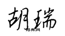 王正良胡瑞行書個性簽名怎么寫