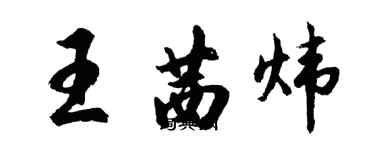 胡問遂王茜煒行書個性簽名怎么寫