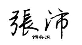 王正良張沛行書個性簽名怎么寫