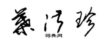 朱錫榮葉淑珍草書個性簽名怎么寫