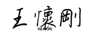 王正良王懷剛行書個性簽名怎么寫
