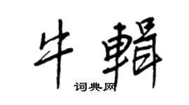 王正良牛輯行書個性簽名怎么寫