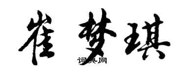 胡問遂崔夢琪行書個性簽名怎么寫