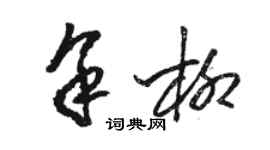 駱恆光余柳草書個性簽名怎么寫