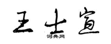 曾慶福王士宣行書個性簽名怎么寫