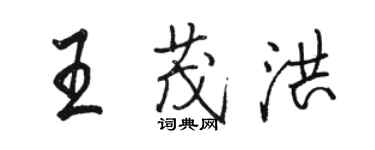 駱恆光王茂洪行書個性簽名怎么寫