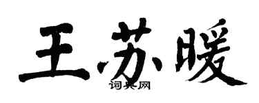 翁闓運王蘇暖楷書個性簽名怎么寫